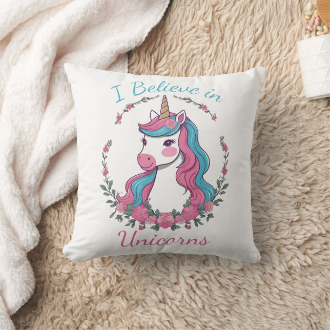 I Believe in Unicorns Cushion (Blanket)