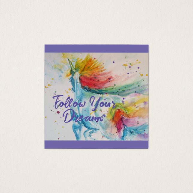 I Believe In Unicorns Rainbow Follow Your Dreams (Front)