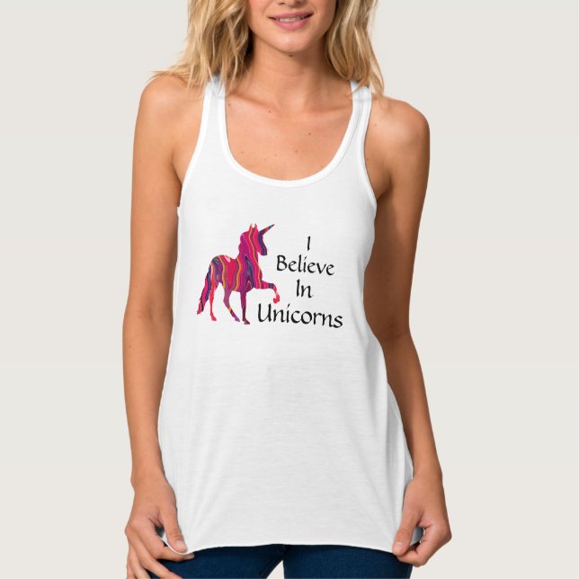 I Believe in Unicorns Tank Top (Front)
