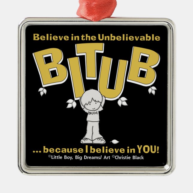 I believe in YOU! Metal Tree Decoration (Front)