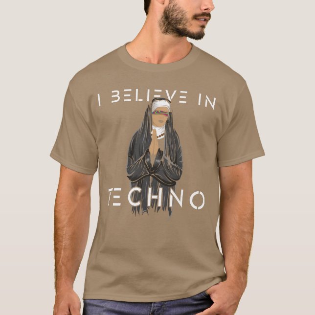I Believe inechno funny T-Shirt (Front)