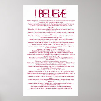 I Believe Poster