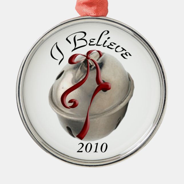 I Believe Reindeer Bell Ornament (Front)
