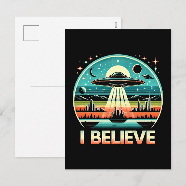 I believe - UFO Holiday Postcard (Front/Back)
