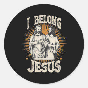 I Belong To Jesus Christian Vintage Jesus Classic Round Sticker