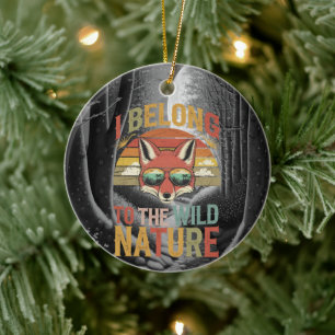 I belong to the wild nature Fox Ceramic Tree Decoration