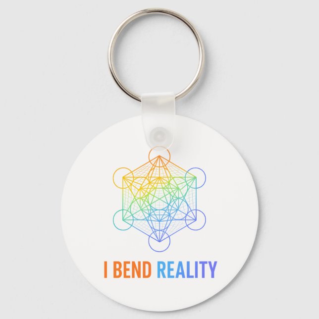 I Bend Reality – Sacred Geometry Energy Design Key Ring (Front)