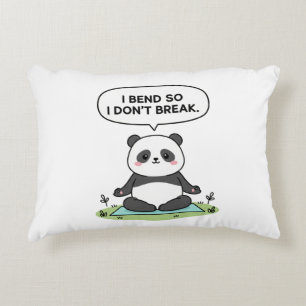 “I Bend So I Don’t Break” panda design Decorative Cushion