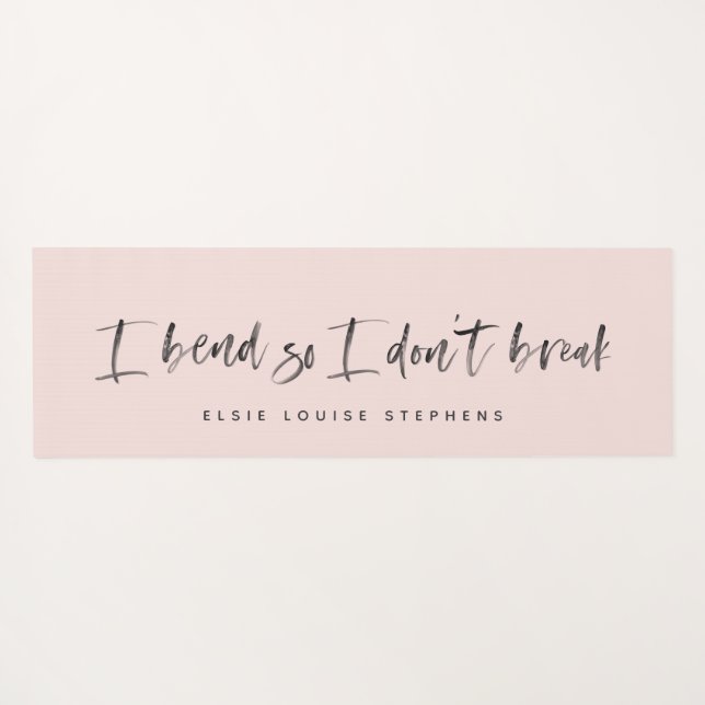 I bend so I don't break yoga mat. Mat (Back (Horizontal))