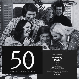 I bet You Thought He Was Older Funny Black BDay Invitation