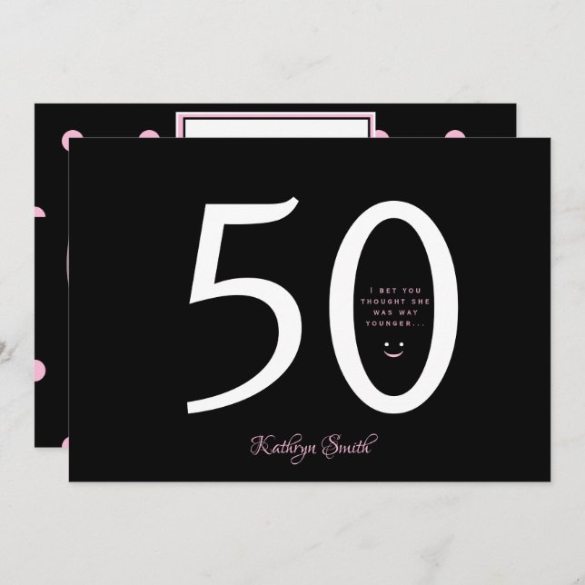 I bet You Thought She was Younger Birthday Invitation (Front/Back)