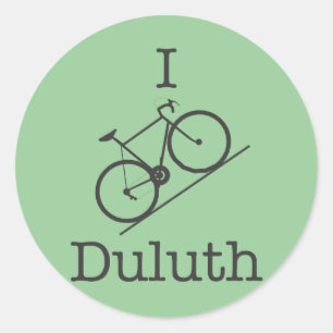 I Bike Duluth Classic Round Sticker