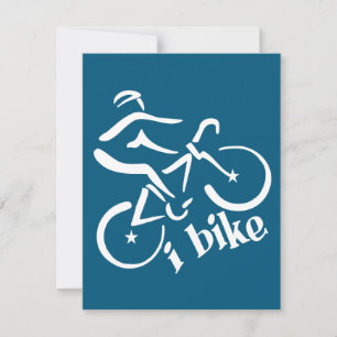 I BIKE invitation, customise Invitation