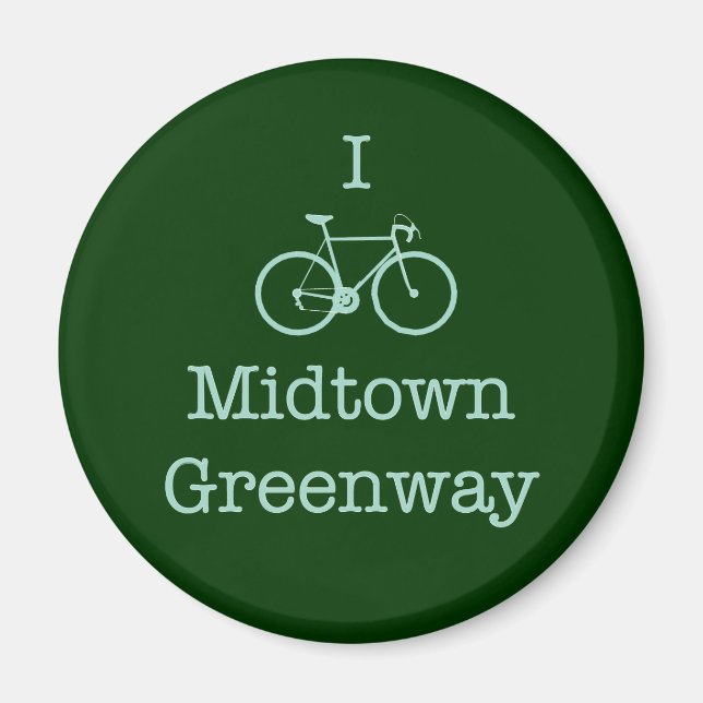 I Bike Midtown Greenway Magnet (Front)