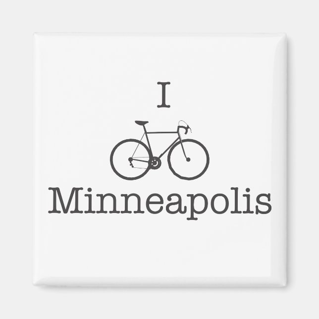 I Bike Minneapolis - Black text Magnet (Front)