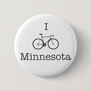 I Bike Minnesota 6 Cm Round Badge
