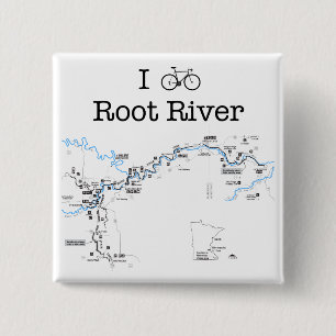 I Bike Root River 15 Cm Square Badge
