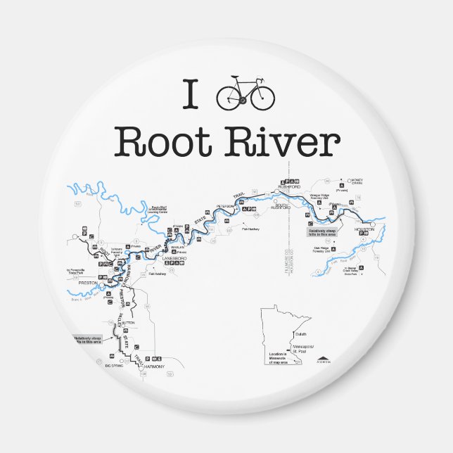 I Bike Root River Magnet (Front)