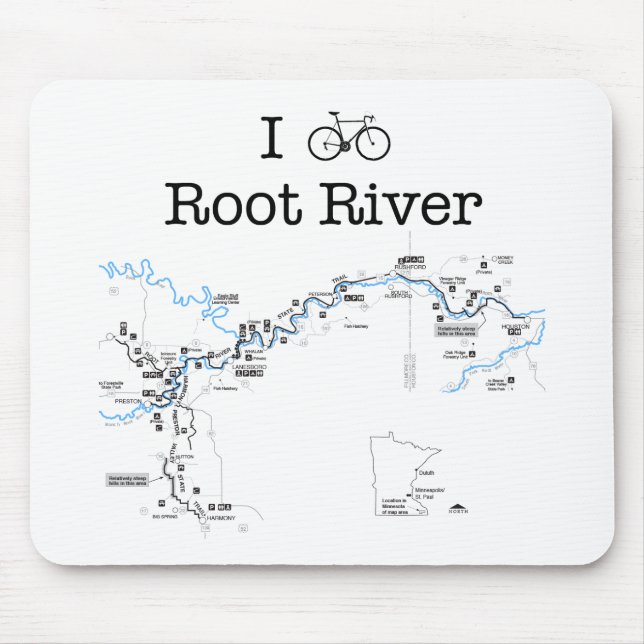 I Bike Root River Mouse Pad (Front)