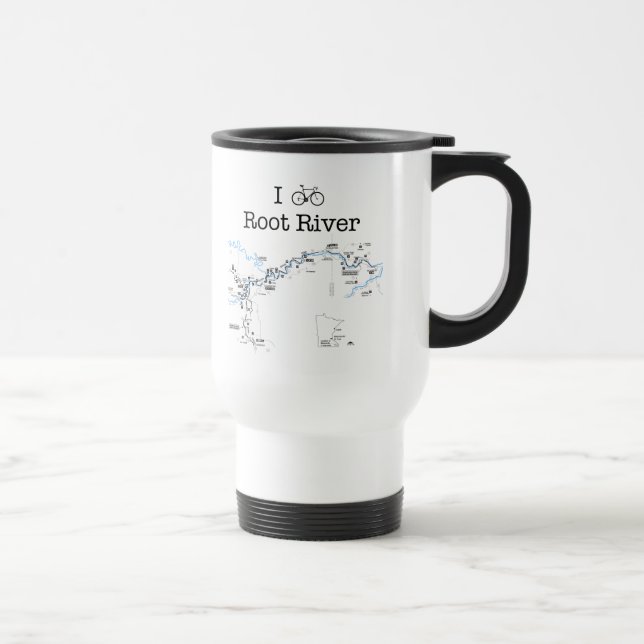 I Bike Root River Travel Mug (Right)