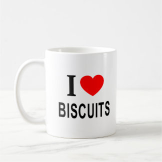 I ❤️ BISCUITS I LOVE BISCUITS I HEART BISCUITS COFFEE MUG