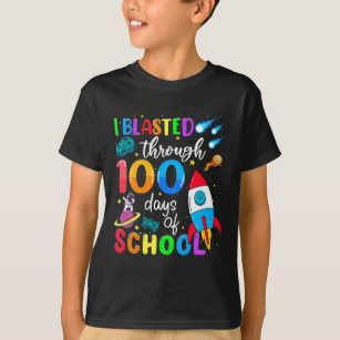 I Blasted Through 100 Days Of School 100th Day Tea T-Shirt