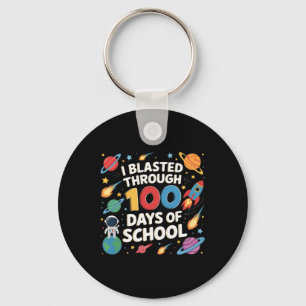 I Blasted Through 100 Days Of School Astronaut Spa Key Ring