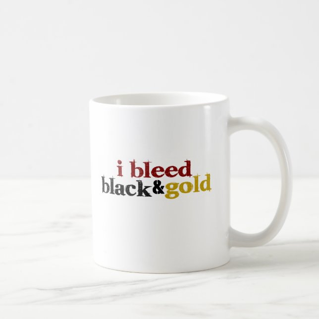 I Bleed Black And Gold Coffee Mug (Right)