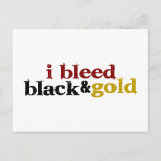 I Bleed Black And Gold Postcard