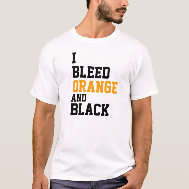 I bleed orange and black T-Shirt (Front)