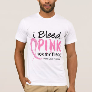 I Bleed Pink For My Niece Breast Cancer T-Shirt