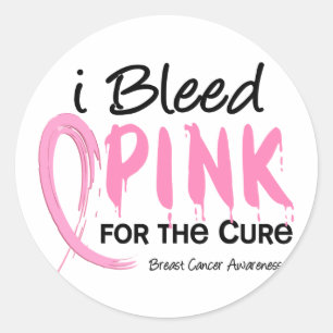 I Bleed Pink For My Patients Breast Cancer Classic Round Sticker