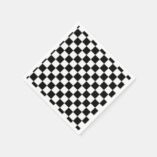 I Bleed Racing Black White Chequered Customise It Napkin