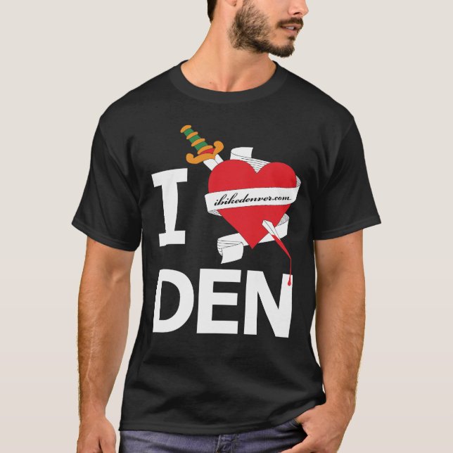 I Bleeding Heart DEN T-Shirt (Front)