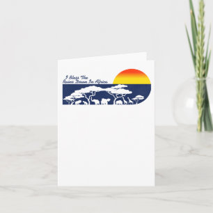 I Bless The Rains Down In Africa Retro 80s Sunset  Card