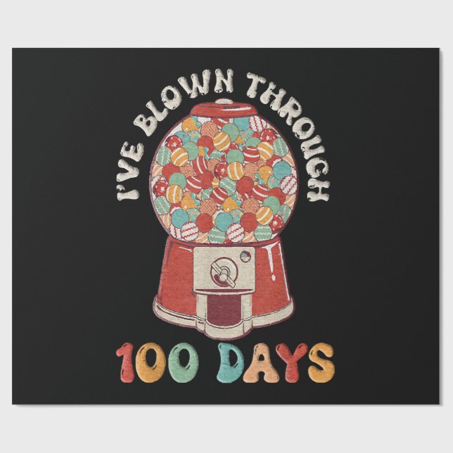 I Blown Through 100 Days Wrapping Paper (Flat)