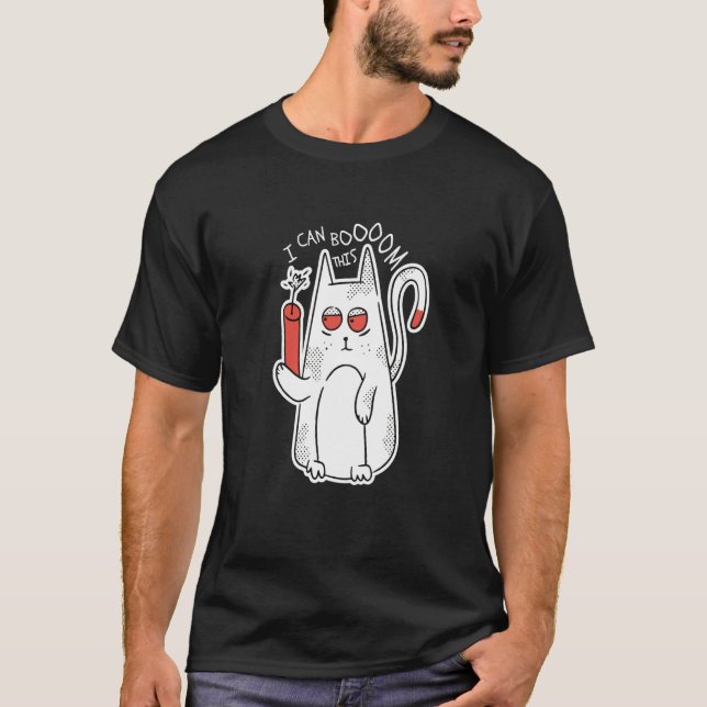 I boom can this cute cat T-Shirt (Front)