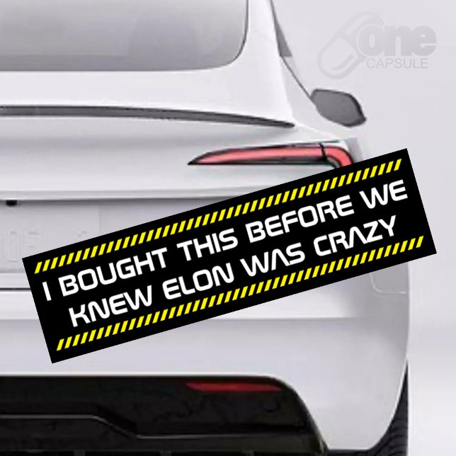 i bought this before we knew elon was crazy bumper sticker (Creator Uploaded)