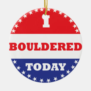 I Bouldered Today Ceramic Tree Decoration