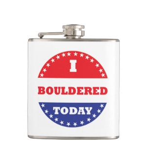 I Bouldered Today Hip Flask