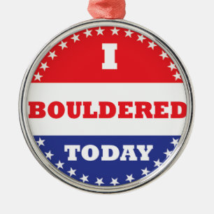 I Bouldered Today Metal Tree Decoration