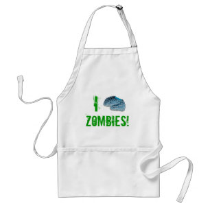 I Brain Zombies Standard Apron
