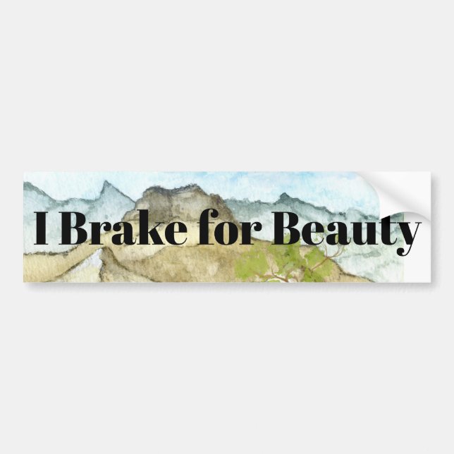 I Brake For Beauty bumper sticker (Front)