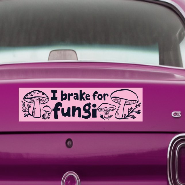 I BRAKE FOR FUNGI Cute Mushrooms Foraging Nature Bumper Sticker (I BRAKE FOR FUNGI Cute Mushrooms Foraging Nature Bumper Sticker
)
