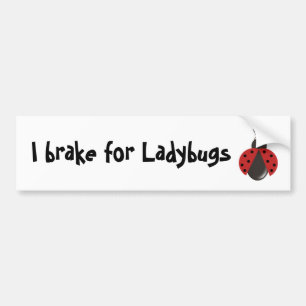 I brake for Ladybugs Bumper Sticker