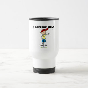 I Breathe Golf Tshirts and Gifts Travel Mug