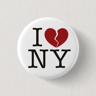 I [broken heart] NY 3 Cm Round Badge