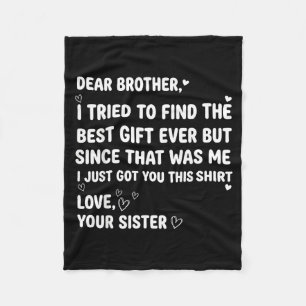 I Brother Dear Tried Brother FindRetro Dear Brothe Fleece Blanket