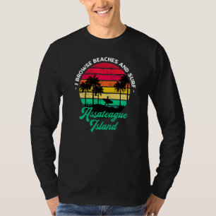 I Browse Beaches And Surf Assateague Island Surfin T-Shirt