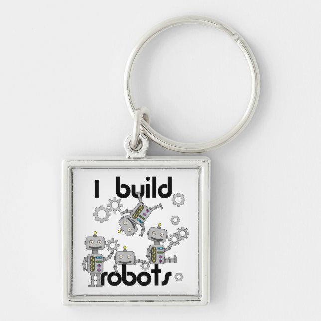 I Build Robots Key Ring (Front)
